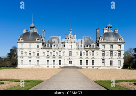 Die Südfassade des Chateau de Cheverny, Val de Loire, Touraine, Frankreich Stockfoto