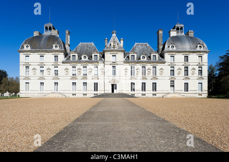 Die Südfassade des Chateau de Cheverny, Val de Loire, Touraine, Frankreich Stockfoto