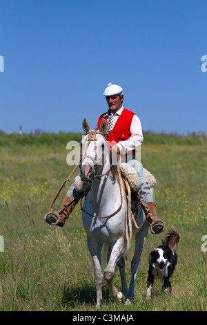 Gaucho Reiten Reiten auf der Pampas von Argentinien. Stockfoto