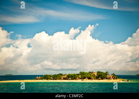 Wunderschön Malamala Island Resort vor der Küste von Nadi, Fidschi Stockfoto