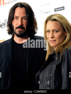 Keanu Reeves und Robin Wright Penn "Das Private Leben der Pippa Lee" - Pressekonferenz - 2009 Toronto International Film Stockfoto