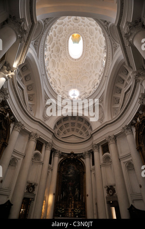 Italien, Rom, Kirche San Carlo alle Quattro Fontane, Innenraum Stockfoto