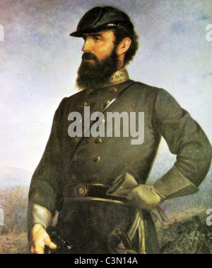 THOMAS "STONEWALL" JACKSON (1824-1863) Konföderierten general während des amerikanischen Bürgerkrieges Stockfoto