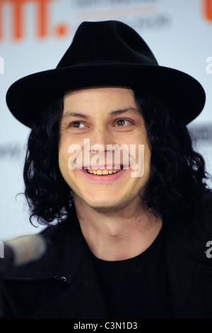 Jack White "White Stripes: unter The Great White Northern Lights Pressekonferenz - 2009 Toronto International Film Stockfoto