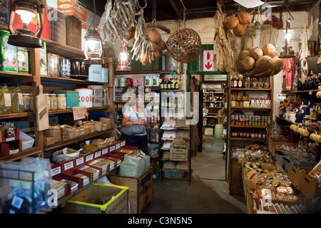 Südafrika, Western Cape, Stellenbosch, 'Oom Samie Se Winkel', eine antike und Neugier-Shop. Innenraum. Stockfoto