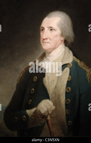 George Washington (1732-1799). Erster Präsident der USA (1789-1797). Porträt (1785) von Robert Edge Pine (1730-1788). Stockfoto