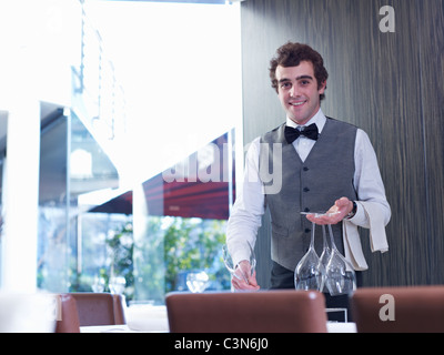Restaurant Kellner Stockfoto