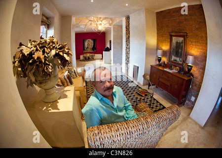 Südafrika, Western Cape, Barrydale, Barrydale Karoo Hotel. Inhaber Philip Uys. Stockfoto