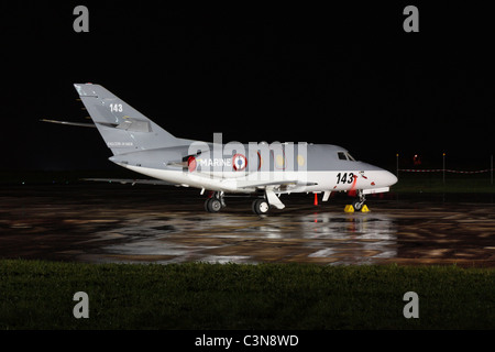 Französische Marine Dassault Falcon 10 Düsenflugzeug Stockfoto