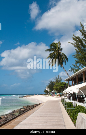 Hastings Beach South Coast Boardwalk Barbados, Karibik. Stockfoto