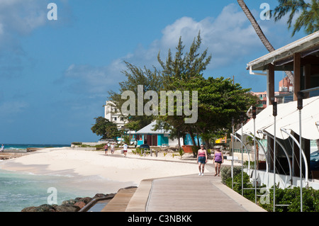 Hastings Beach South Coast Boardwalk Barbados, Karibik. Stockfoto