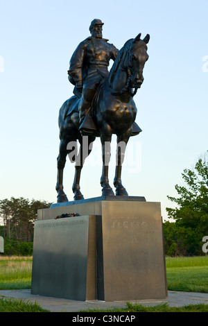 Statue, Stein Wand Jackson bei Manassas Schlachtfeld in der Nähe von Bull Run, errichtet im Jahre 1940 Stockfoto