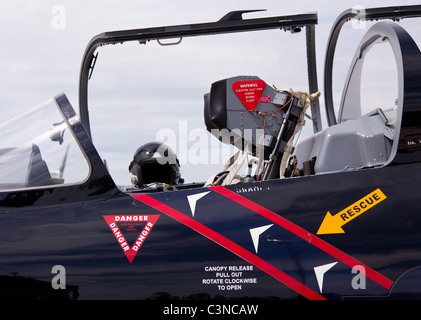 Cockpit auf Kampfflugzeuge Ausbildung Luftwaffe Albatros l-39 Stockfoto