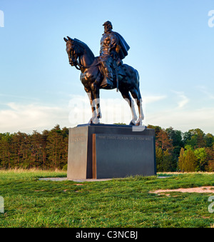 Statue, Stein Wand Jackson bei Manassas Schlachtfeld in der Nähe von Bull Run, errichtet im Jahre 1940 Stockfoto