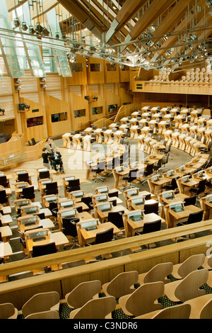 Sitzungssaal im schottischen Parlament, Edinburgh, Schottland Stockfoto