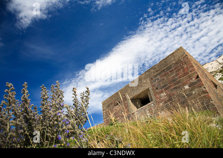 Zweiten Weltkrieg Pillenbox im Cuckmere Haven, Sussex Stockfoto