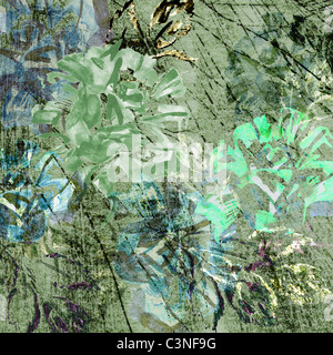 Art floral Grunge Hintergrund Stockfoto