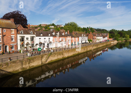 Die Fluss-Fassade im englischen Worcestershire Stockfoto