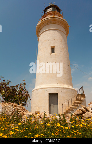 Leuchtturm von Paphos, Zypern Stockfoto