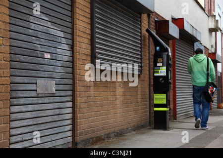 Geschlossenen Geschäfte und Unternehmen in Nottingham, England, Vereinigtes Königreich. Stockfoto