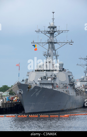 Virginia, Norfolk. Norfolk NABEL-Station. us naval Destroyer, ddg 74, mcfaul. Stockfoto