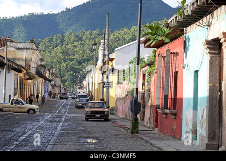 Straßenszene auf der Calle de Las Campanas Stockfoto