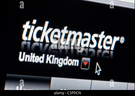 Nahaufnahme von Ticketmaster-Logo auf ihrer Website gesehen. (Nur zur redaktionellen Verwendung: print, TV, e-Book und redaktionelle Webseite). Stockfoto