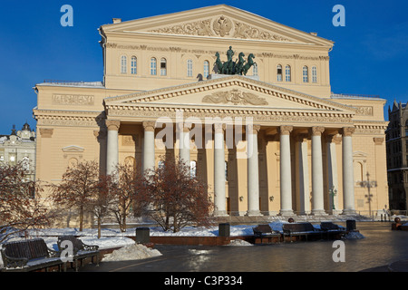 Die akademischen Bolschoi Theater Staatsoper und Ballett nach der Renovierung, Moskau, Russland Stockfoto