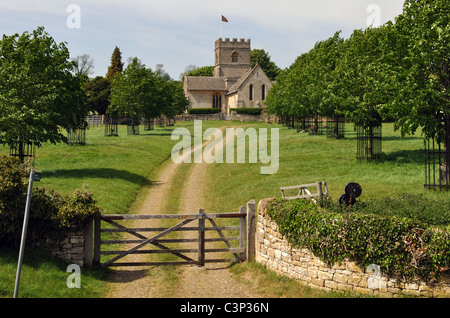 St. Michael und alle Engel Kirche, Guiting Power, Gloucestershire, England, Vereinigtes Königreich Stockfoto