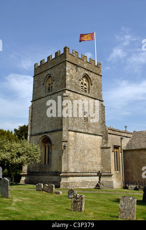St. Michael und alle Engel Kirche, Guiting Power, Gloucestershire, England, Vereinigtes Königreich Stockfoto