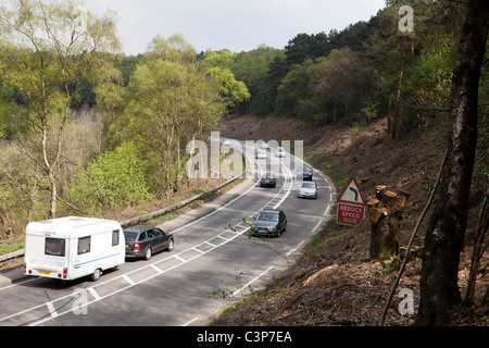 A3 auf des Teufels Bowle an Hindhead Stockfoto