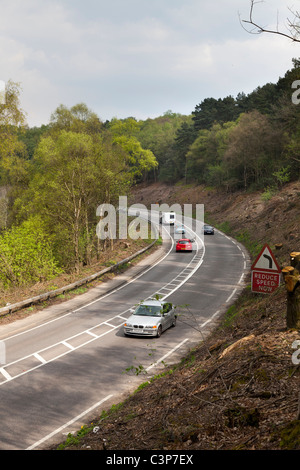 A3 auf des Teufels Bowle an Hindhead Stockfoto