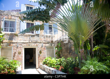 Kupfer und Holz Shop Hotel in Nelsons Dockyard - Antigua Stockfoto