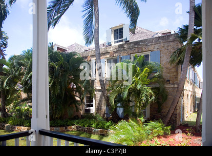 Kupfer und Holz Shop Hotel in Nelsons Dockyard - Antigua Stockfoto