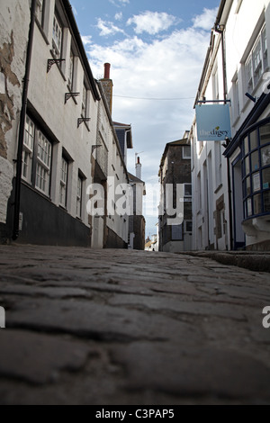 Digey, gepflasterten Straße in St Ives Stockfoto