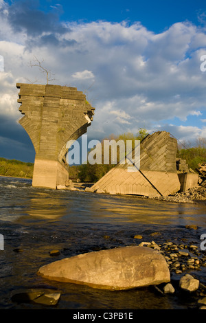 Ruinen des Aquädukts Schoharie, Erie-Kanal, in der Nähe von Amsterdam, Mohawk Valley, New York State Stockfoto