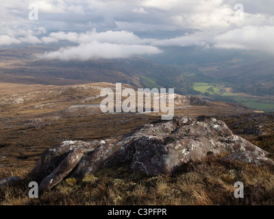 Östlich von Beinn Nam Ban in der Nähe von Ullapool, Schottland anzeigen Stockfoto