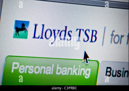 Nahaufnahme von der Lloyds TSB-Logo auf ihrer Website gesehen. (Nur zur redaktionellen Verwendung: print, TV, e-Book und redaktionelle Webseite). Stockfoto