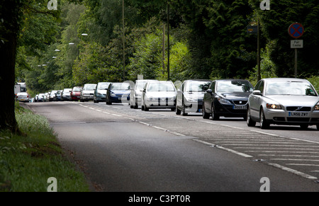 Der Verkehr in Richtung Norden Anstellen an der a3 Hindhead Ampel vor der Eröffnung der hindhead Tunnel im Juli 2011 Stockfoto