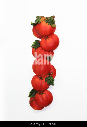 Rote Tomaten, Tomaten an Rebstöcken Stockfoto