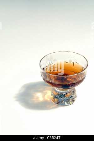 Schnaps, Likör, Sherry in Polnisch Kristallglas Stockfoto