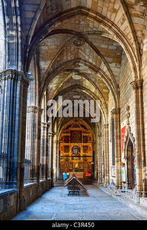 Spanien, Katalonien, Barcelona, Barri Gotic Bezirk, Plaza De La Seu Kathedrale Santa Eulalia (auch genannt Seu) Stockfoto