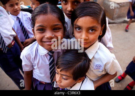 Kinder, Schüler und junge Studenten an der Schule in Jaisalmer, Rajasthan, Indien, Asien Stockfoto