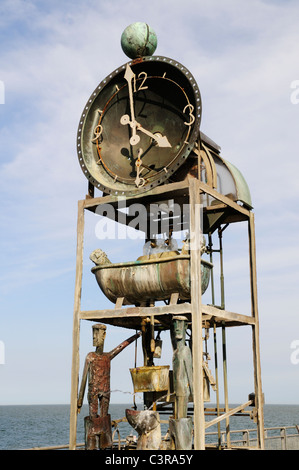 Die Wasseruhr auf Southwold Pier, Suffolk, England, UK Stockfoto