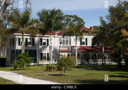 "Seminole Lodge" Edisons Winterdomizil, Fort Myers, Florida, Vereinigte Staaten Stockfoto