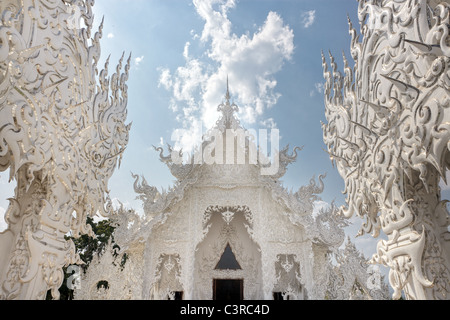 weißen Tempel Wat Rong Khun in Chiang Rai, thailand Stockfoto