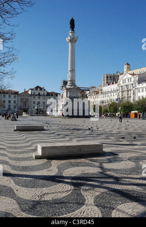 Dom Pero IV im Bezirk des Lissabonner Rossio Platz. Portugal. Europa. Stockfoto