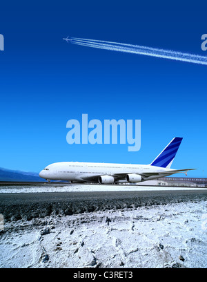 Flughafen und der großen Ebene im winter Stockfoto