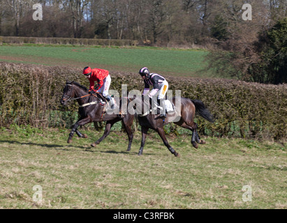 RACING AUF POINT TO POINT AT HOWICK NAHE CHEPSTOW WALES UK Stockfoto