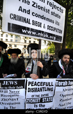 Neturei Karta sind eine jüdische Gruppe gegen den zionistischen Staat und Besetzung Palästinas Stockfoto